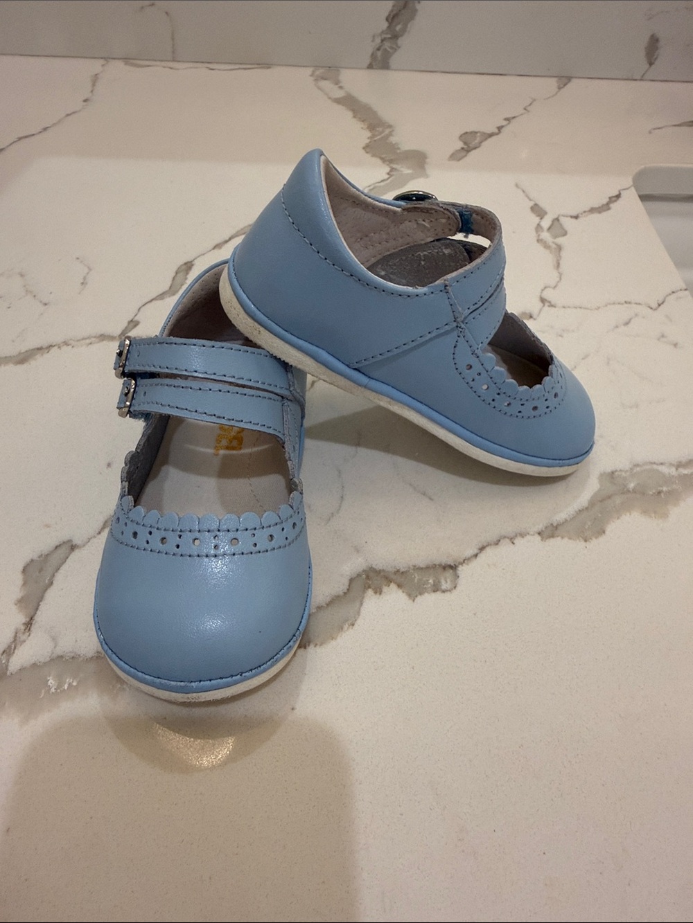 Angel Baby Elise Double Strap Mary Jane in Bluebell Blue Size Toddler 5
